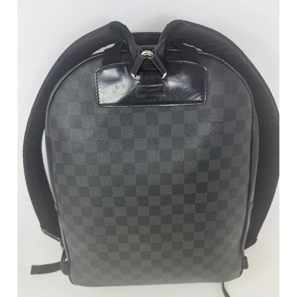 Louis Vuitton Josh Backpack Damier Graphite Black Leather